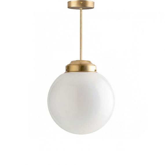 FIBY ceiling light made of brass - opal globe shade