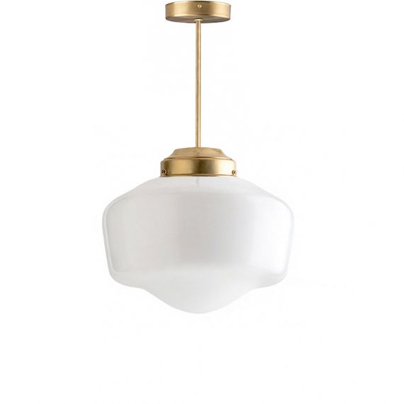 ALVA ceiling light made of brass - opal glass shade