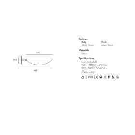 FICUS Design Wandleuchte Design Wandleuchte Abmessung Blatt.