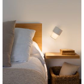 CAIN Design Wandlampe mit Textil Wandlampe als Nacht- und Leselicht am Bett.