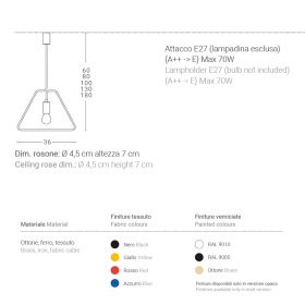 A SHADE Design Hngeleuchte Abmessungen der Design Hngeleuchte.