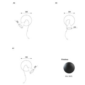 RIM Design Wandleuchte Design Wandlampe in drei Versionen.