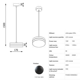 POLL Kleine LED Hngeleuchte Kleine LED Hngelampe, Lumen und Watt.