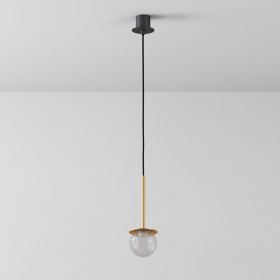 CLAR Kleine LED Pendelleuchte Golder metallic Lackierung der Lampenhalterung.