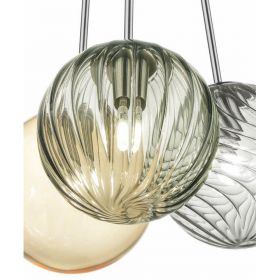 BALOU 5-light glass pendant luminaire