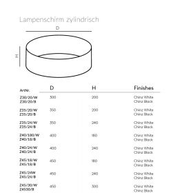 NOA Moderne Tischleuchte Lampenschirme zur Auswahl.