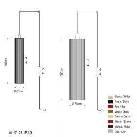 SWING Extra lange Hngeleuchte Ausfhrung mit langem Kabel und Stecker.