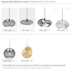 NET Italian design pendant light 50 cm Formen des Lampenschirms.