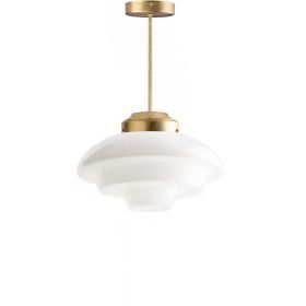 DENA ceiling light made of brass - glass shade