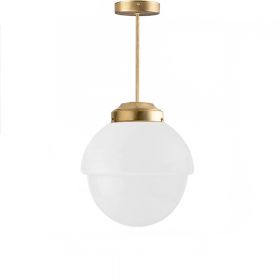 ALON ceiling light made of brass - opal globe shade