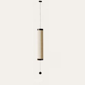 NOVELLA Long pendant light linen beige vertical