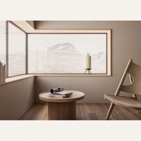 NOVELLA Stehlampe Leinen Beige Stilvolle Stehlampe fr das Fensterbrett od. Sideboard