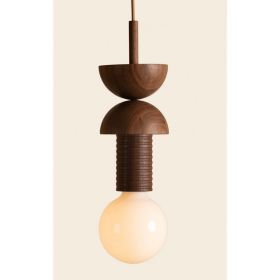 JUNIT design pendant light wood Design-Pendellampe COPLA aus Walnuss